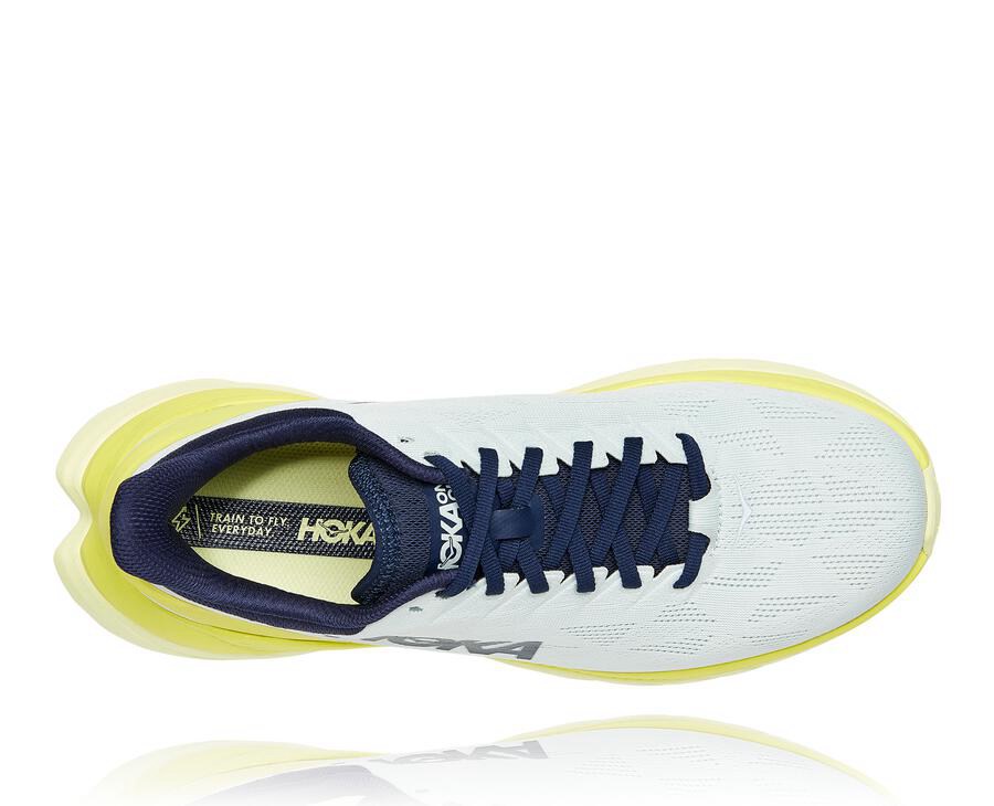 Hoka One One Mach 4 Löparskor Herr - Vita - ZLDFJ-5961